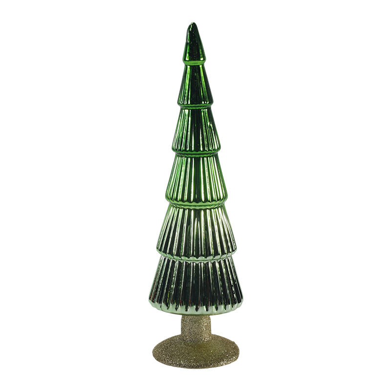 Bộ 2 cây thủy tinh sọc Giáng sinh 8 × 20 & 8 × 25 cm Trang trí bàn ngày lễ