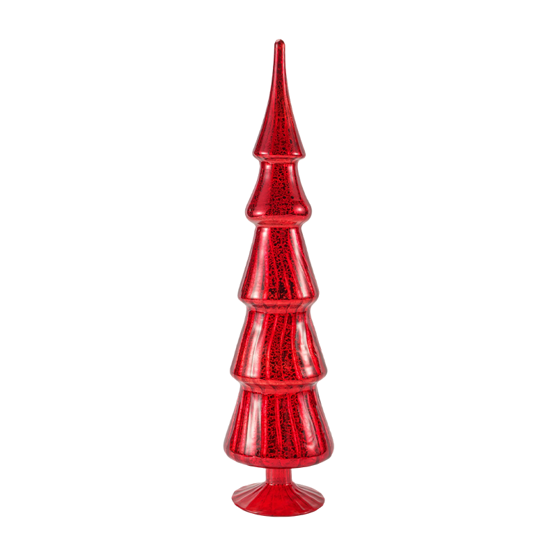 Bộ 2 mảnh trang trí mặt bàn trang trí cây thông Noel sọc xoay 10 × 40cm