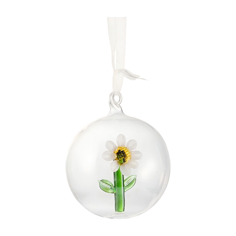 Bộ trang trí thủy tinh Giáng sinh thổi bằng tay 8cm
