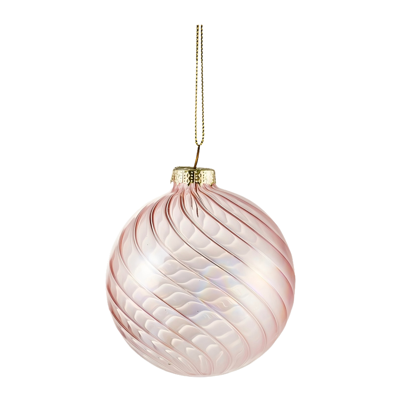 Quả cầu thủy tinh Giáng sinh hình xoáy óng ánh 8cm