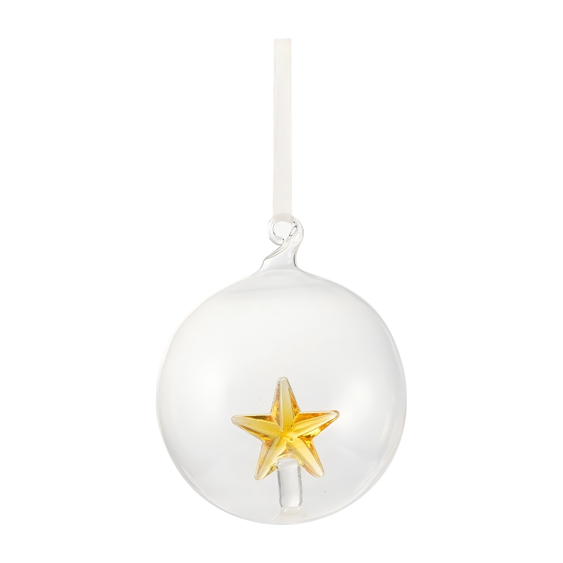 Bộ trang trí thủy tinh Giáng sinh thổi bằng tay 8cm