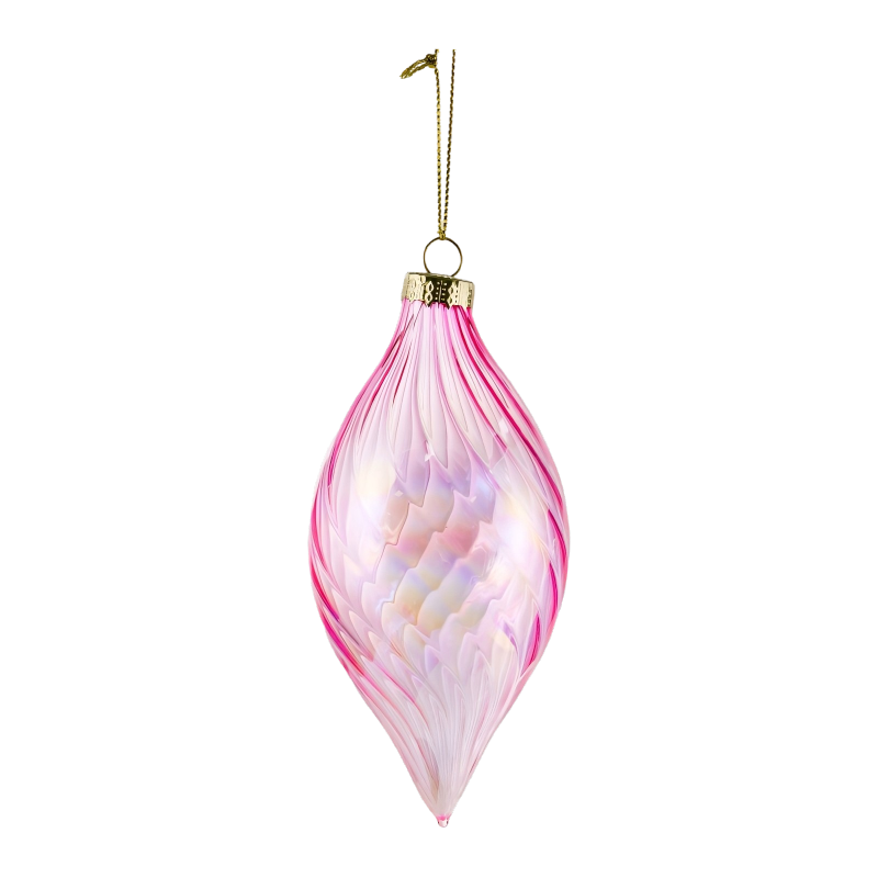 Quả cầu thủy tinh Giáng sinh hình xoáy óng ánh 8cm
