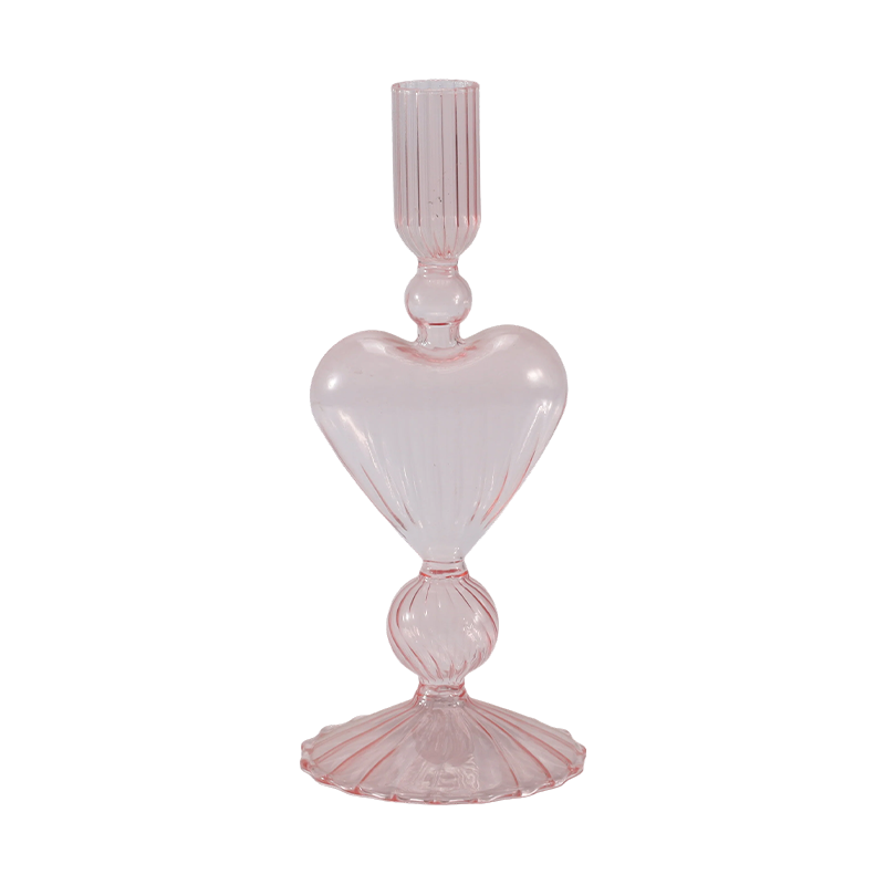 Bộ sưu tập chân nến thủy tinh đầy màu sắc 18cm