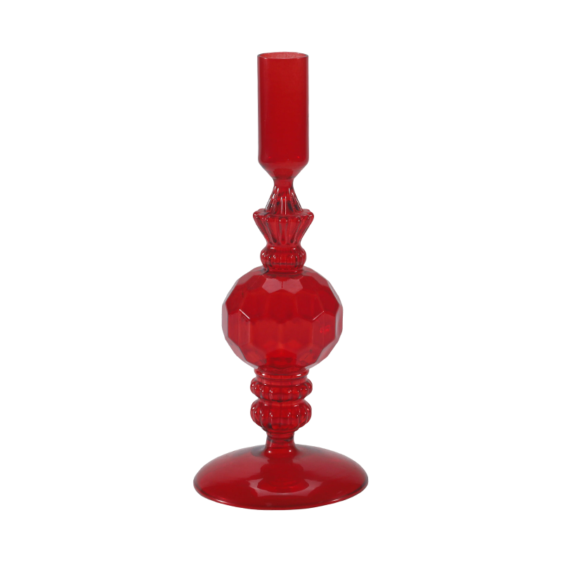 Bộ sưu tập chân nến thủy tinh đầy màu sắc 18cm