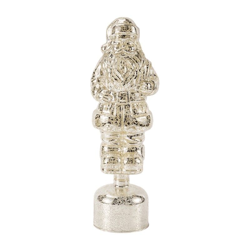 Tượng ông già Noel bằng thủy tinh cổ điển (Màu đỏ / Bạc / Xanh nhạt)
