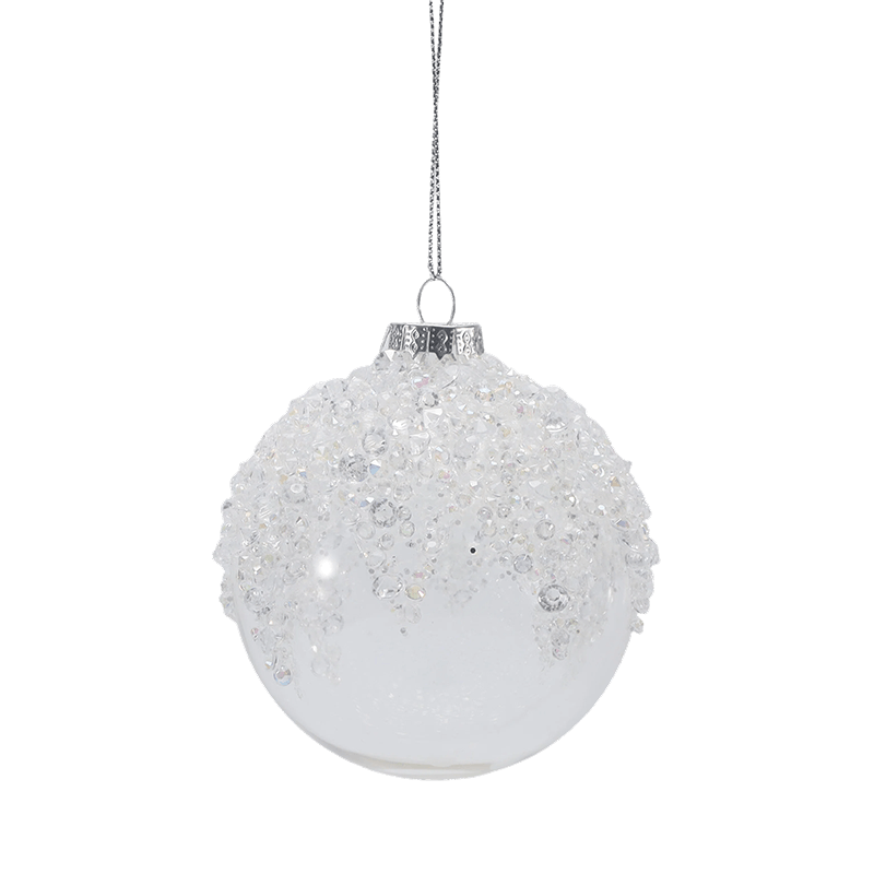 Món trang sức Giáng sinh bằng thủy tinh cao cấp 8 * 8 * 8 cm