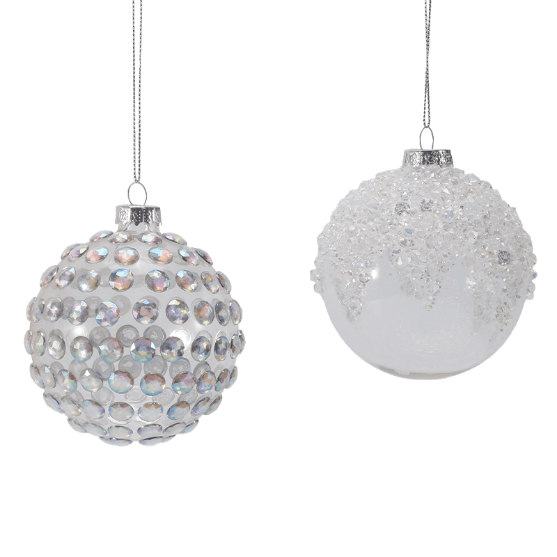 Món trang sức Giáng sinh bằng thủy tinh cao cấp 8 * 8 * 8 cm