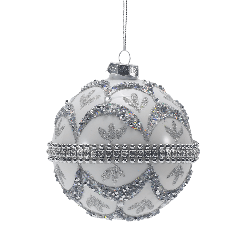 Món trang sức Giáng sinh bằng thủy tinh cao cấp 8 * 8 * 8 cm