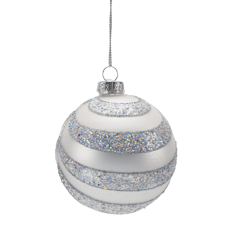 Món trang sức Giáng sinh bằng thủy tinh cao cấp 8 * 8 * 8 cm