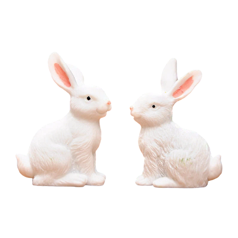 Bộ trang trí tượng chú thỏ Phục sinh bằng nhựa 8cm